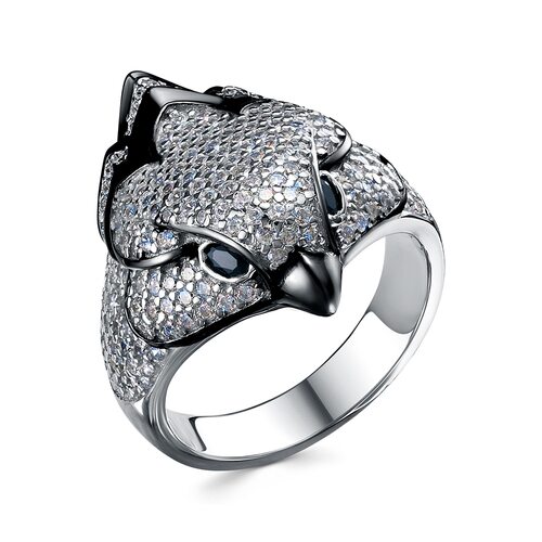 Кольцо с фианитами из серебра 925 пробы