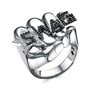 Кольцо "SWAG" с фианитами из серебра 925 пробы арт. HPR4073_KO_WG