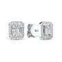 Серьги с фианитами из серебра 925 пробы