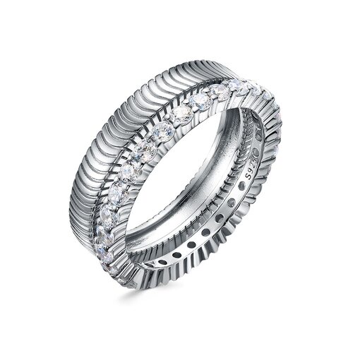 Кольцо с фианитами из серебра 925 пробы