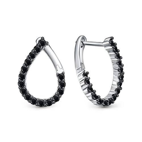 Серьги со шпинелью из серебра 925 пробы