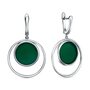 Серьги с агатом из серебра 925 пробы арт. JMJ-E321-1-G_SR_ZAG_WG