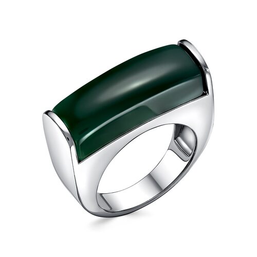 Кольцо с агатом из серебра 925 пробы