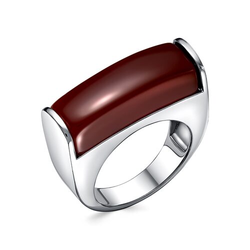 Кольцо с агатом из серебра 925 пробы