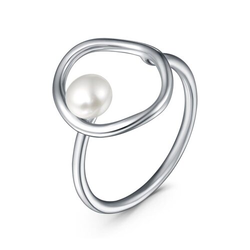 Кольцо с жемчугом из серебра 925 пробы