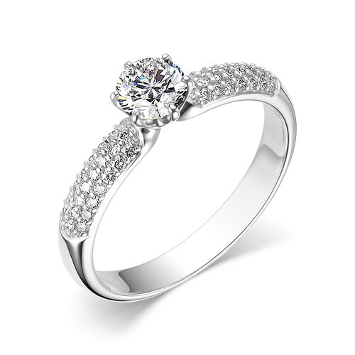 Кольцо с бриллиантами из белого золота 585 пробы