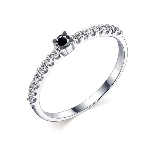 Кольцо с бриллиантами из белого золота 585 пробы