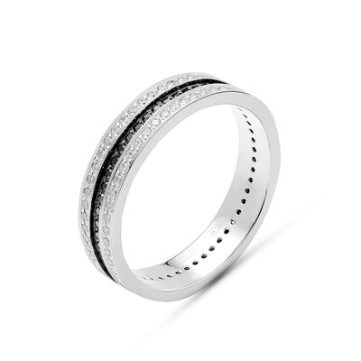 Кольцо с бриллиантами из белого золота 585 пробы