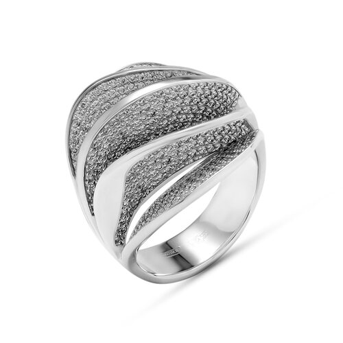 Кольцо с бриллиантами из белого золота 585 пробы