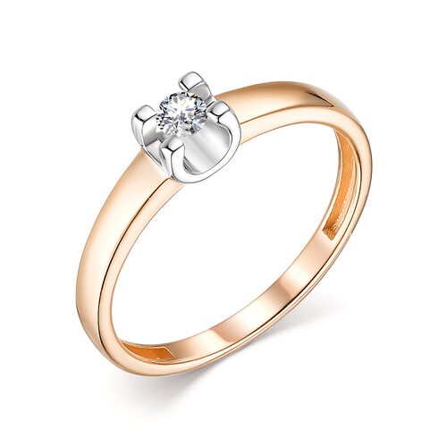 Кольцо с бриллиантом из золота 585 пробы