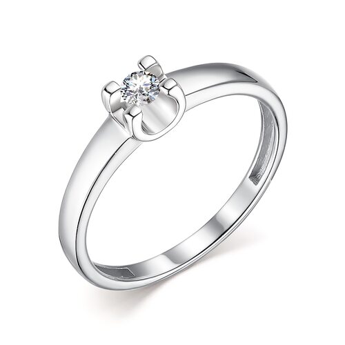 Кольцо с бриллиантом из белого золота 585 пробы