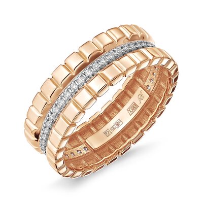 Кольцо с бриллиантами из золота 585 пробы