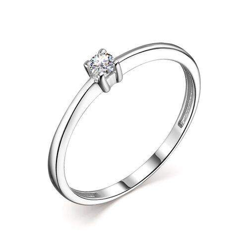 Кольцо с бриллиантом из белого золота 585 пробы