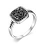 Кольцо с черными бриллиантами из белого золота 585 пробы арт. К/211-205