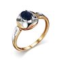 Кольцо с сапфиром и бриллиантами из золота 585 пробы