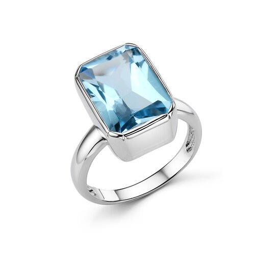 Кольцо с топазом из серебра 925 пробы