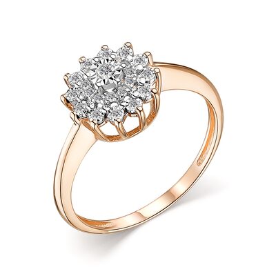 Кольцо с бриллиантами из золота 585 пробы