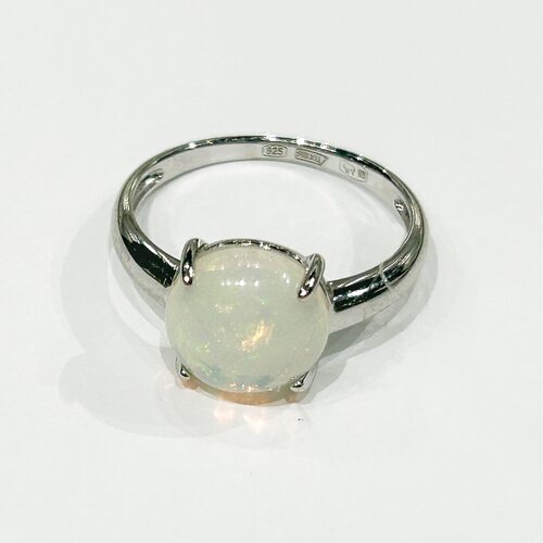 Кольцо с опалом из серебра 925 пробы