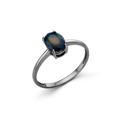 Кольцо с опалом из серебра 925 пробы