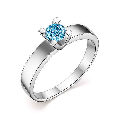 Кольцо с бриллиантом 0,4ct из белого золота 585 пробы
