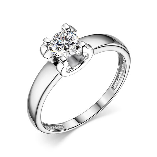 Кольцо с бриллиантом из белого золота 585 пробы