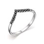 Кольцо с черными бриллиантами из белого золота 585 пробы арт. К/465-205