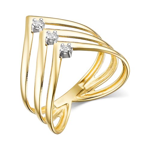 Кольцо с бриллиантами из золота 585 пробы