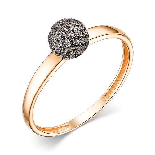 Кольцо с коньячными бриллиантами из золота 585 пробы