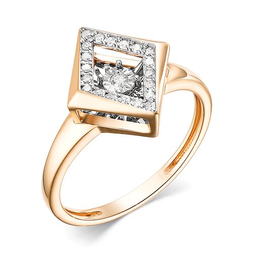 Кольцо с бриллиантами из золота 585 пробы