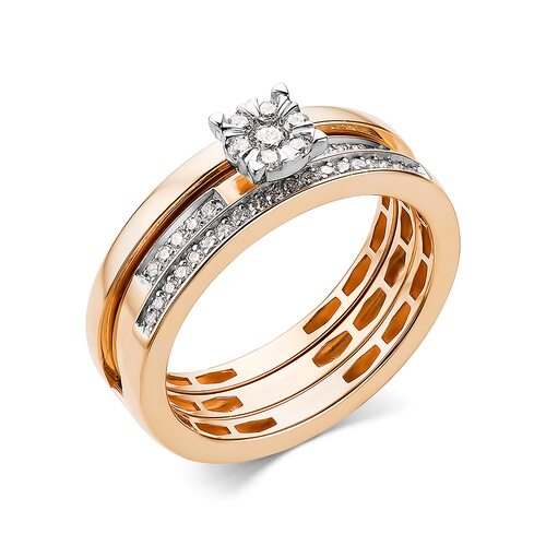 Кольцо-трансформер с бриллиантами TANDEM из золота 585 пробы