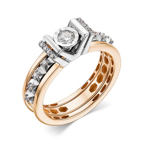 Кольцо с бриллиантами из золота 585 пробы