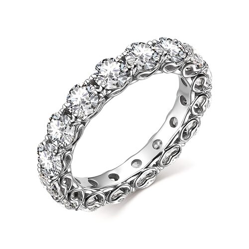 Кольцо с бриллиантами из белого золота 585 пробы