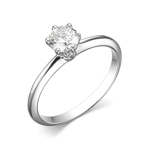 Кольцо с бриллиантом из белого золота 585 пробы