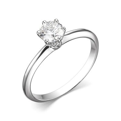 Кольцо с бриллиантами из белого золота 585 пробы