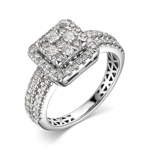 Кольцо с бриллиантами из белого золота 585 пробы