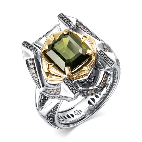 Кольцо с бриллиантами из золота 585 пробы