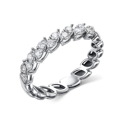 Кольцо с бриллиантами из белого золота 585 пробы