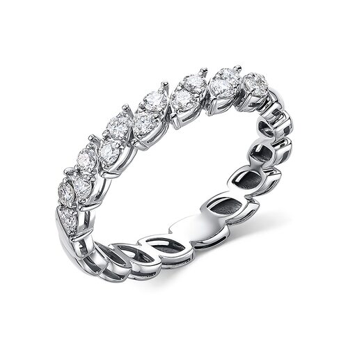 Кольцо с бриллиантами из белого золота 585 пробы