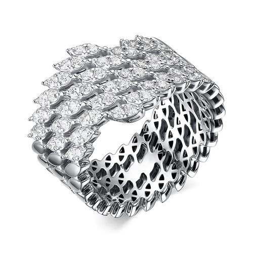 Кольцо с бриллиантами из белого золота 585 пробы