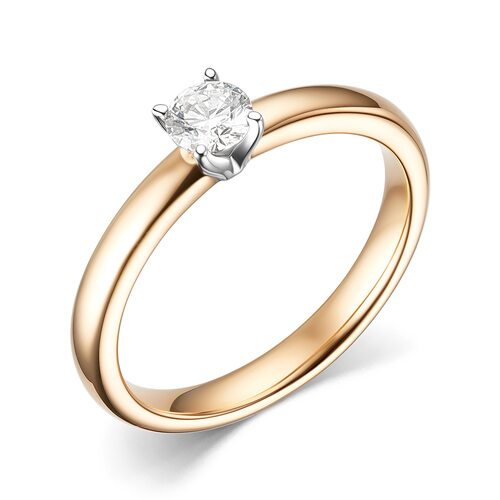 Кольцо с бриллиантом из золота 585 пробы