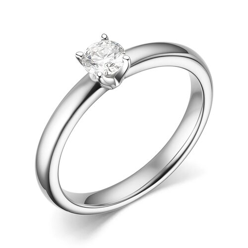 Кольцо с бриллиантом из белого золота 585 пробы