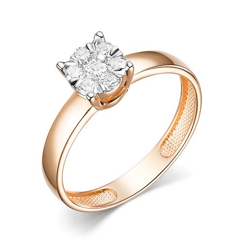 Кольцо с бриллиантами из золота 585 пробы