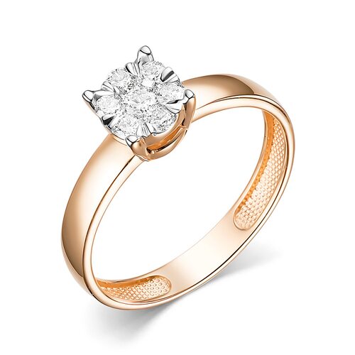 Кольцо с бриллиантами из золота 585 пробы