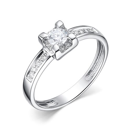 Кольцо с бриллиантами из белого золота 585 пробы