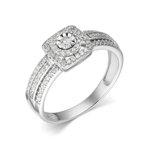 Кольцо с бриллиантами из белого золота 585 пробы