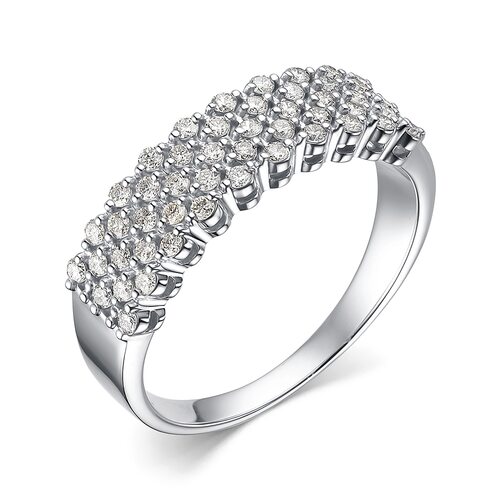 Кольцо с бриллиантами из белого золота 585 пробы