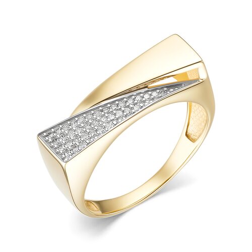 Кольцо с бриллиантами из желтого золота 585 пробы