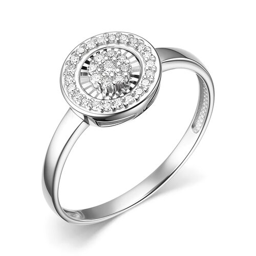 Кольцо с бриллиантами из белого золота 585 пробы