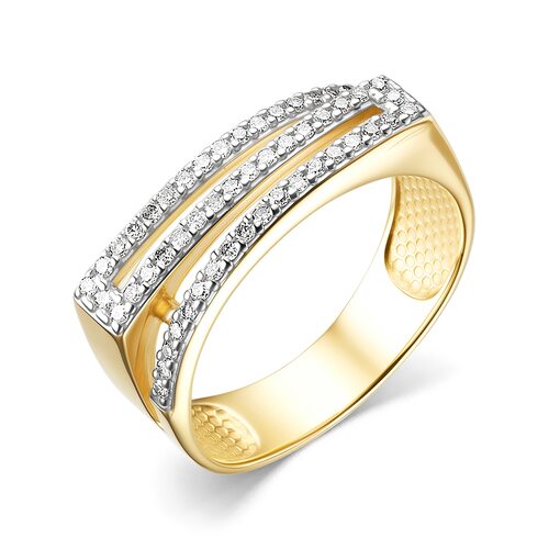 Кольцо с бриллиантами из желтого золота 585 пробы