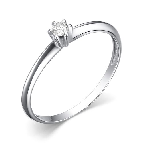 Кольцо с бриллиантом из белого золота 585 пробы